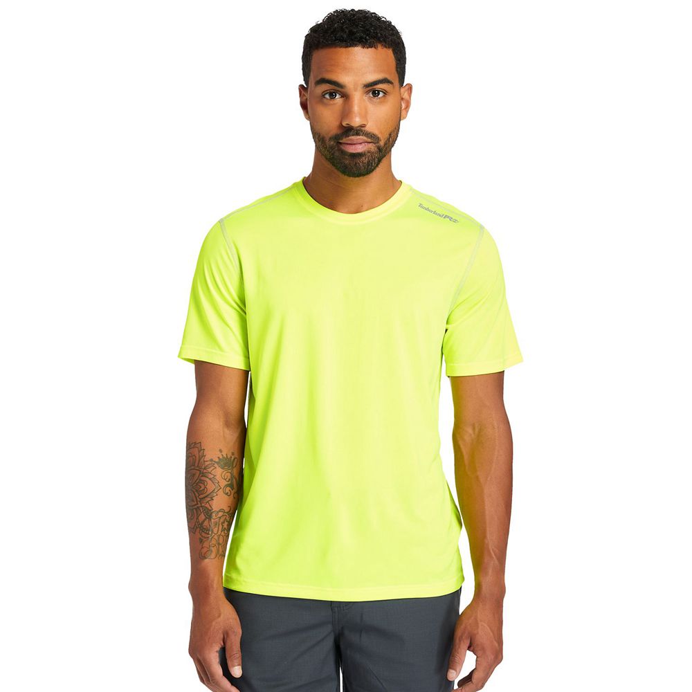 Camisetas Masculino - Timberland Pro® Wicking Good Sport Short Sleeve - DZFNX8671 - Verdes